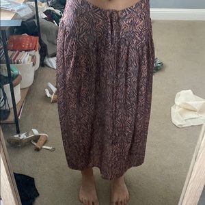 Maxi animal print skirt